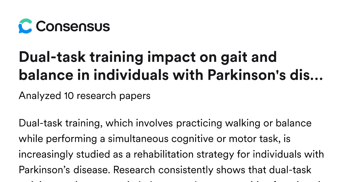 Dual-task training impact on gait and balance in individuals with ...