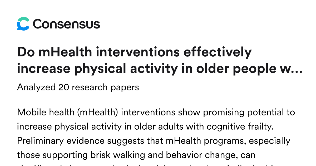 Do mHealth interventions effectively increase physical activity in ...