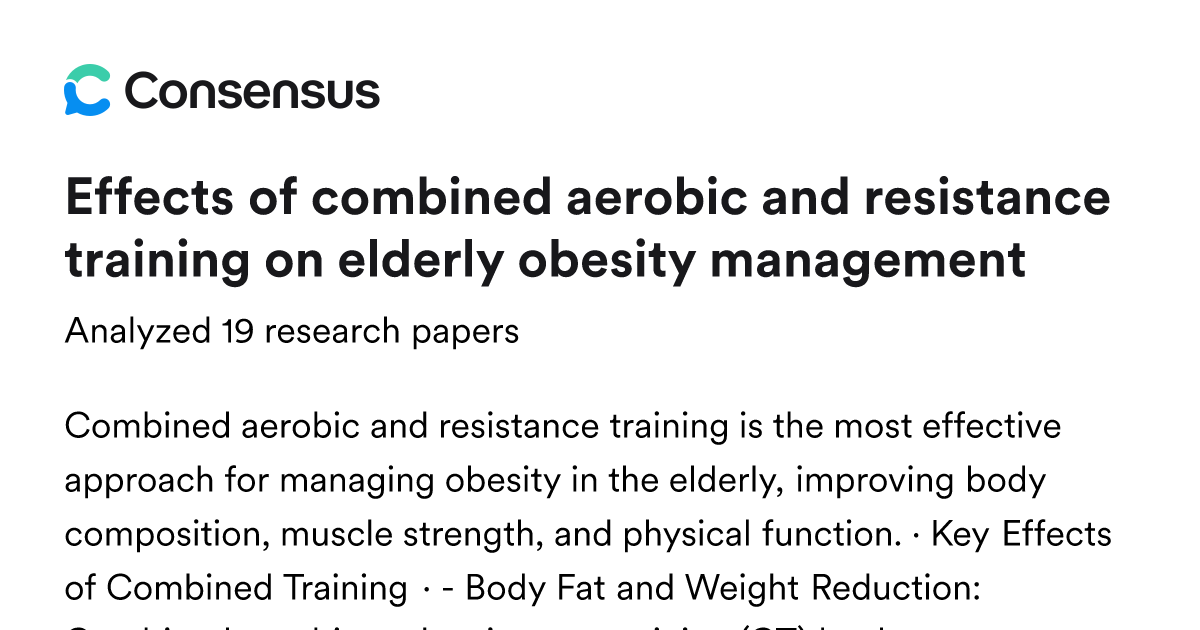 Effects of combined aerobic and resistance training on elderly obesity ...