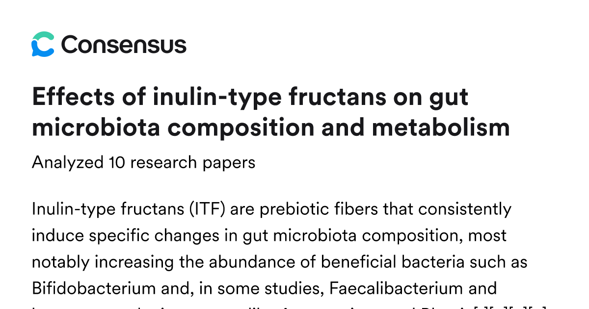 Effects of inulin-type fructans on gut microbiota composition and ...