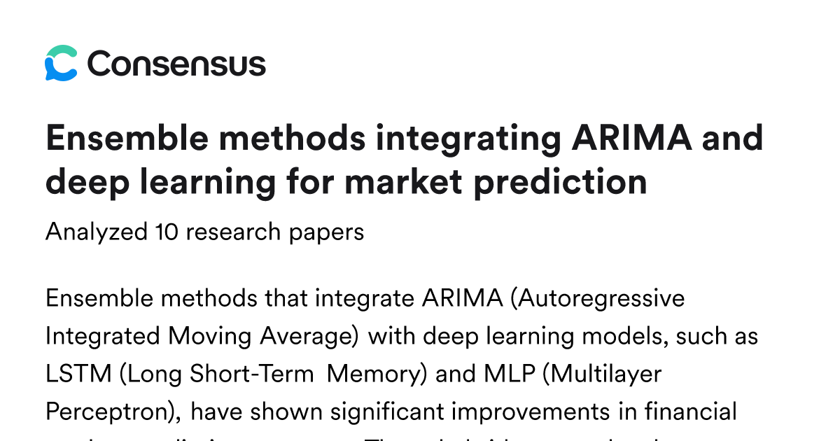 Ensemble methods integrating ARIMA and deep learning for market ...