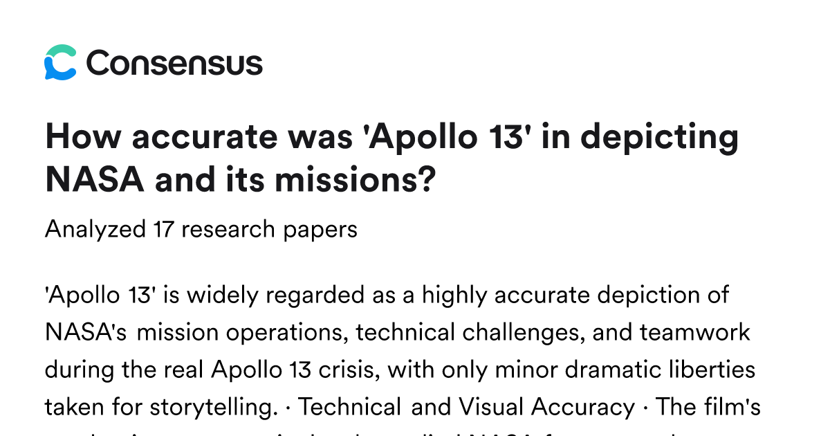 How accurate was 'Apollo 13' in depicting NASA and its missions ...