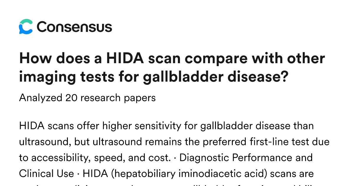 How does a HIDA scan compare with other imaging tests for gallbladder ...
