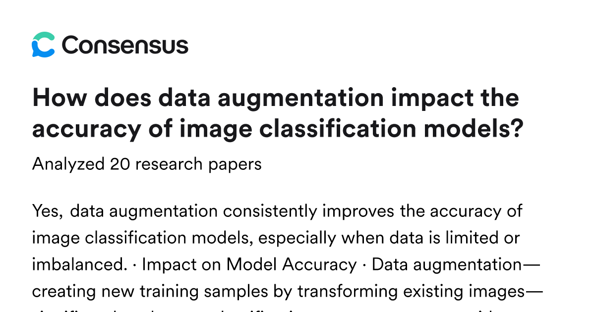 How does data augmentation impact the accuracy of image classification ...
