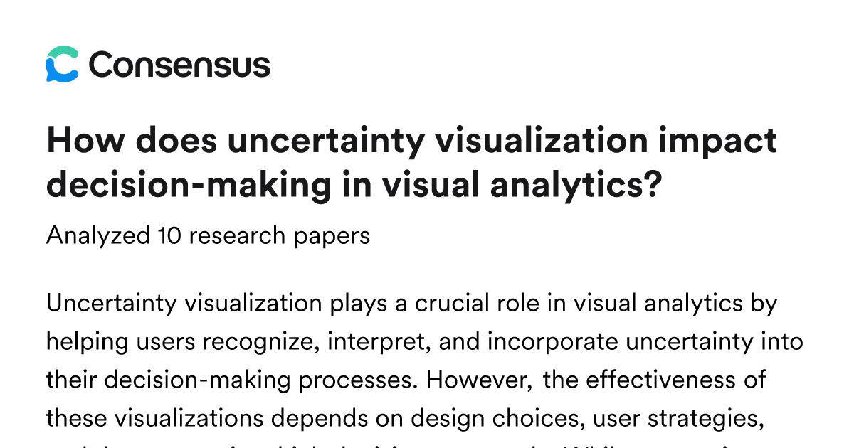 How does uncertainty visualization impact decision-making in visual ...