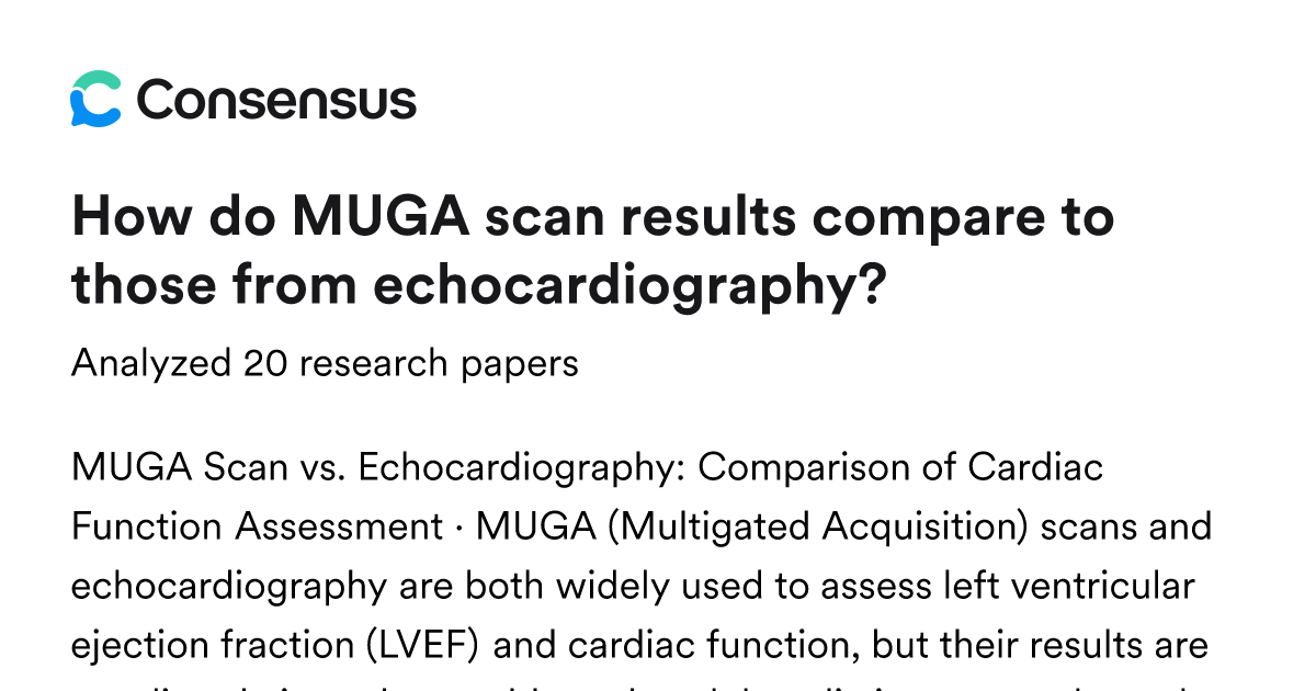 How do MUGA scan results compare to those from echocardiography ...