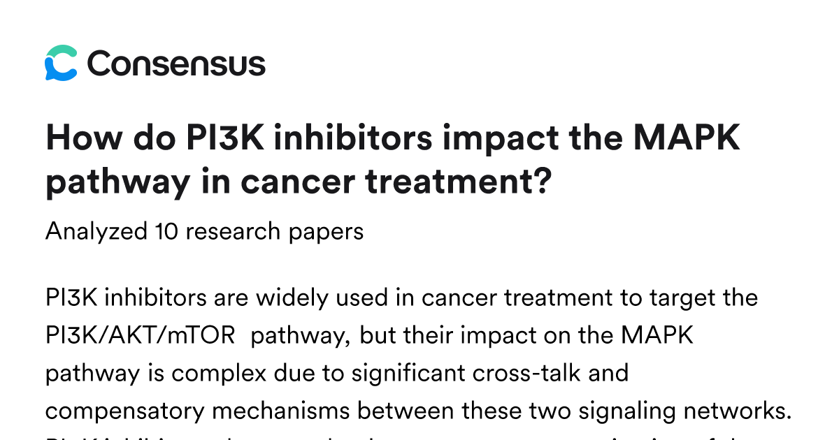 How do PI3K inhibitors impact the MAPK pathway in cancer treatment ...