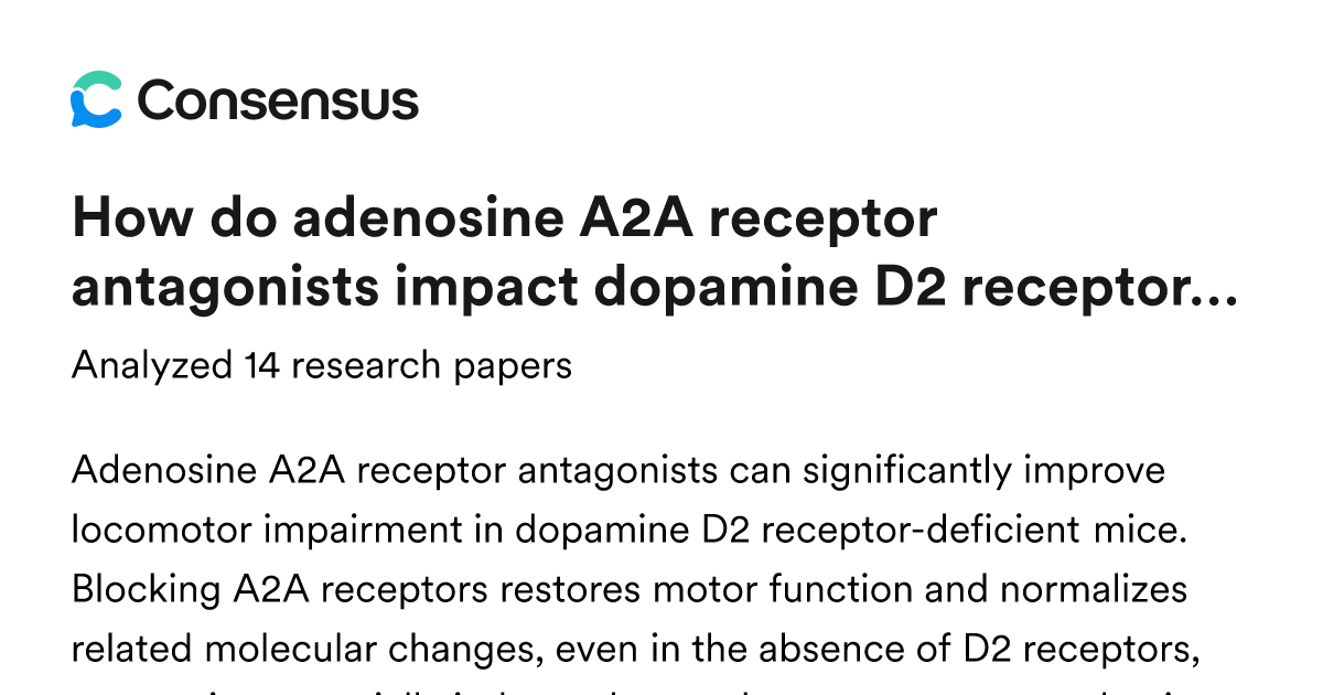How do adenosine A2A receptor antagonists impact dopamine D2 receptor ...