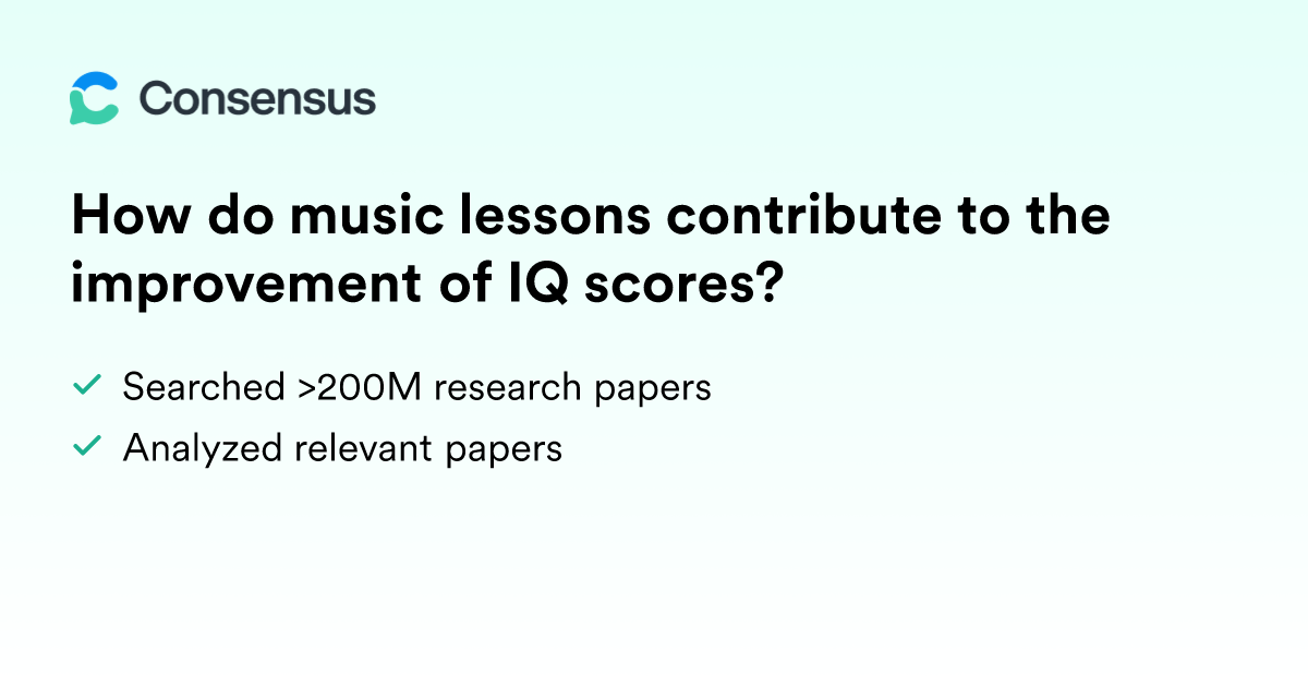 How do music lessons contribute to the improvement of IQ scores ...