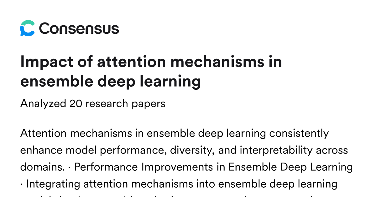 Impact of attention mechanisms in ensemble deep learning - Consensus
