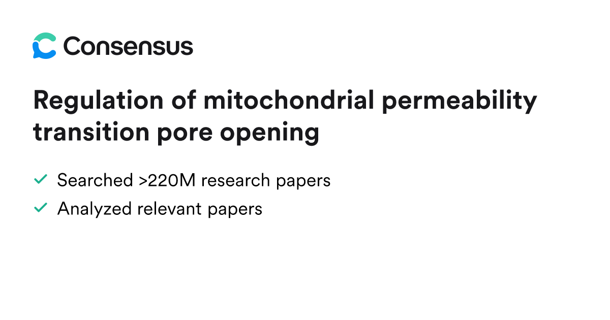 Regulation of mitochondrial permeability transition pore opening ...