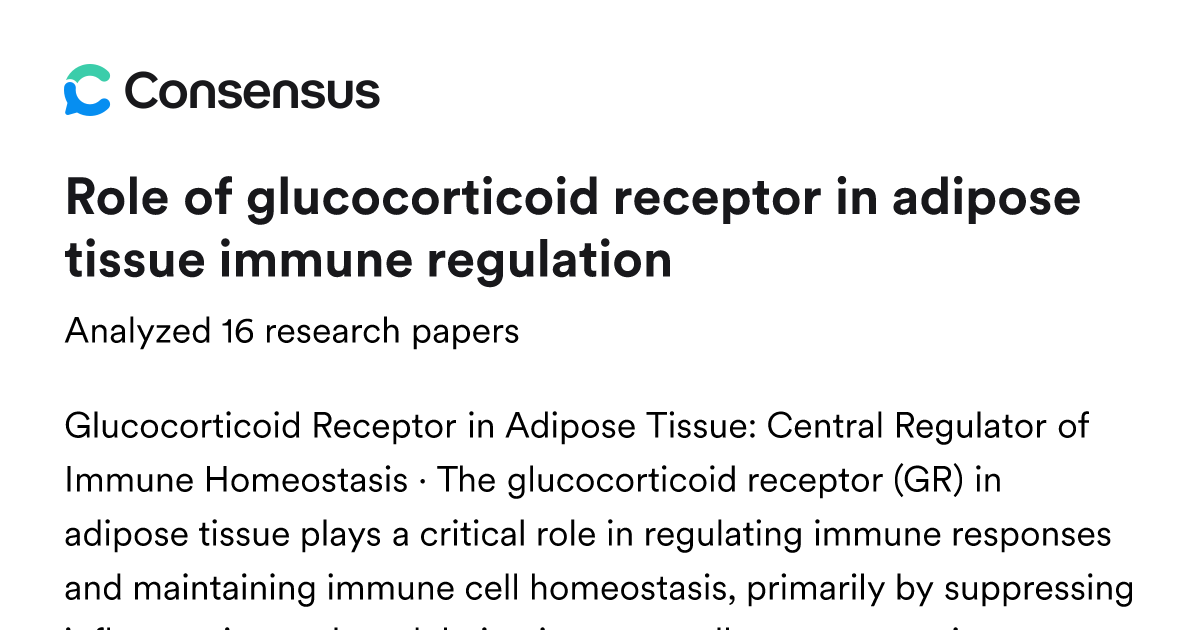 Role of glucocorticoid receptor in adipose tissue immune regulation ...