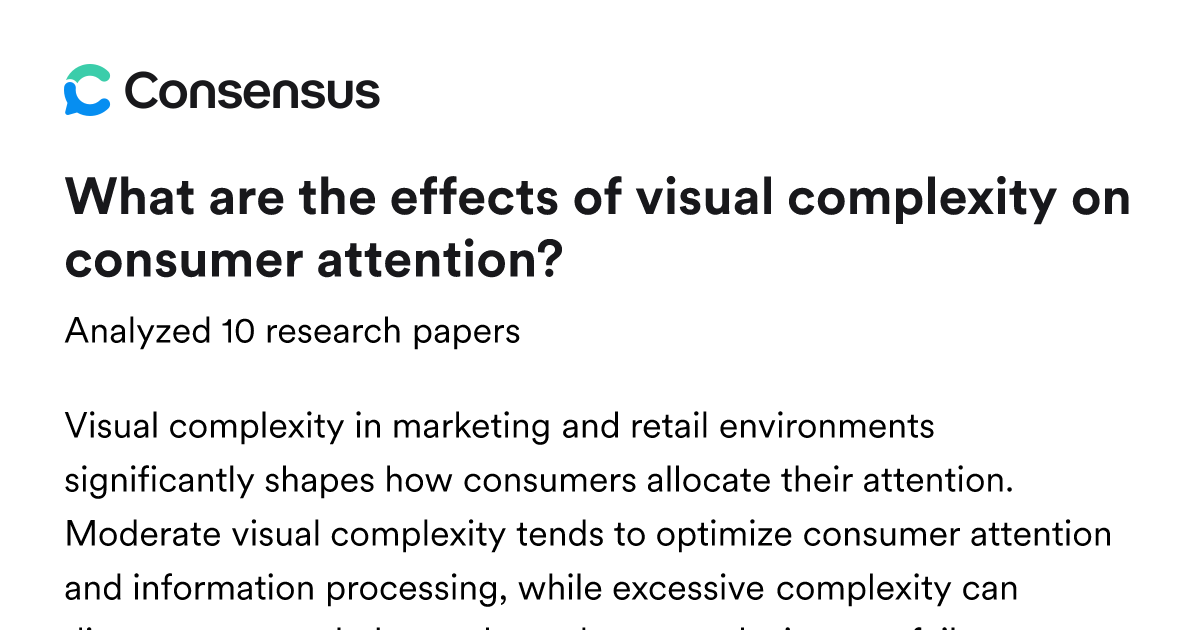 What are the effects of visual complexity on consumer attention ...