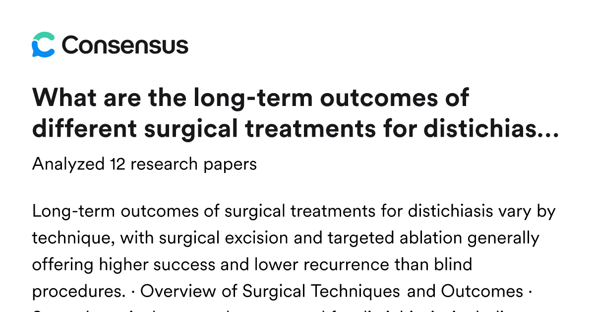 What are the long-term outcomes of different surgical treatments for ...