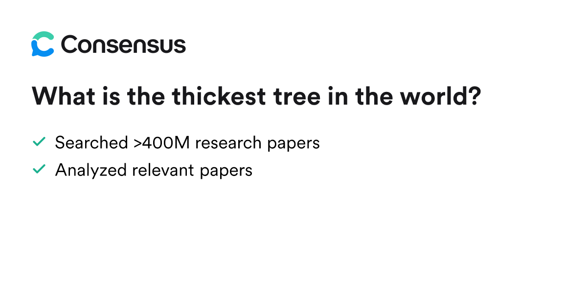 What is the thickest tree in the world? - Consensus