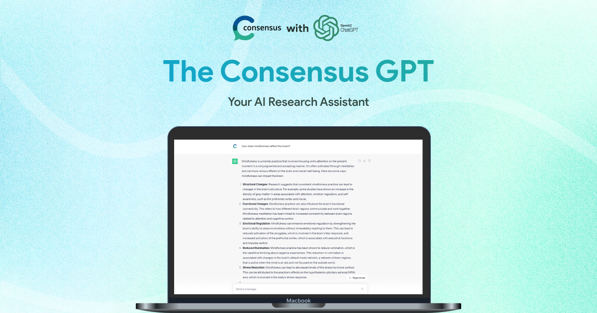 ResearchGPT is now Consensus GPT. Academic search engine powered by AI grounded in science. Literature review. PhD writing.