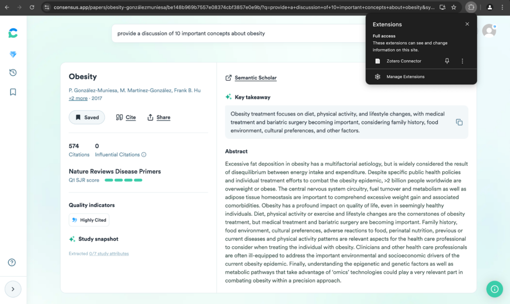 Exporting references from Consensus to your reference software